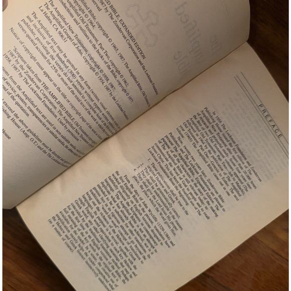 Amplified Bible Zondervan Good Book Paperback - Picture 7 of 8